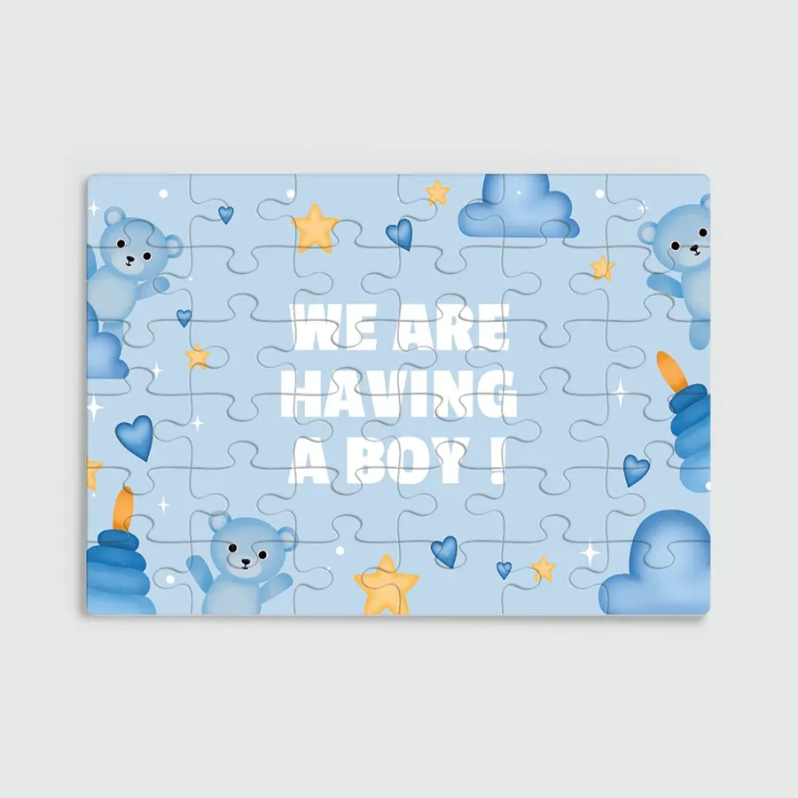Personalised Blue Puzzle from Lovingly Signed