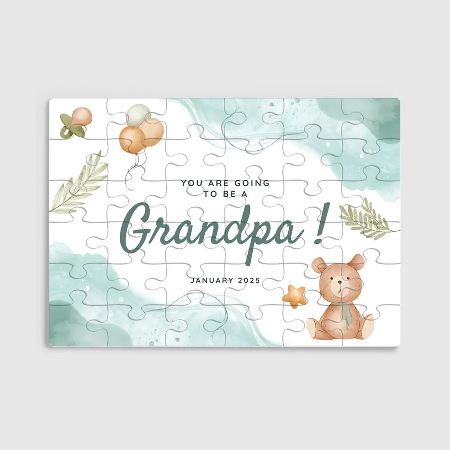 Personalized Teddy Bear Puzzle from Lovingly Signed