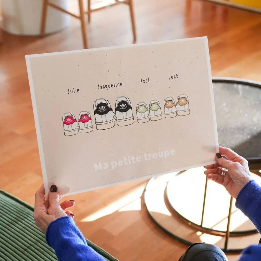 Personalized Sneakers Family Poster from BetterThanFlowers